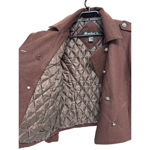 Member's Property women's wool blend lined jacket collared double breast size L - Picture 5 of 13